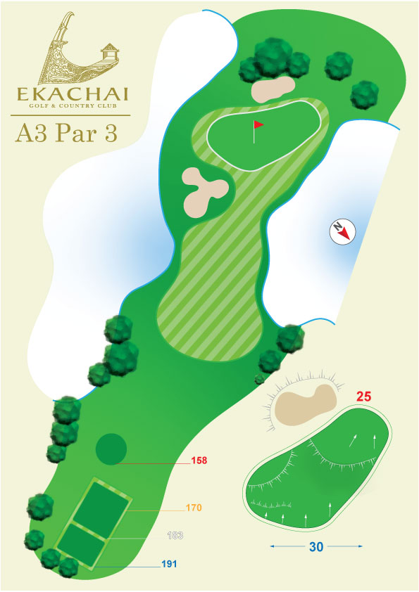 Ekachai Golf And Country Club Bangkok Thailand Course A Hole 3
