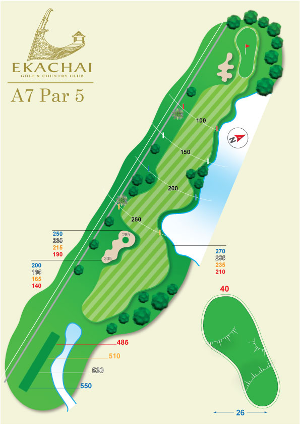 Ekachai Golf And Country Club Bangkok Thailand Course A Hole 7