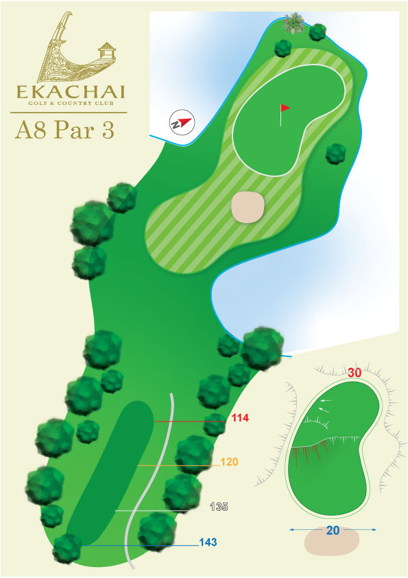 Ekachai Golf And Country Club Bangkok Thailand Course A Hole 8