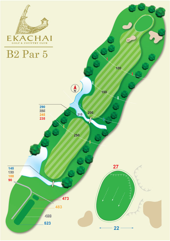Ekachai Golf And Country Club Bangkok Thailand Course B Hole 2