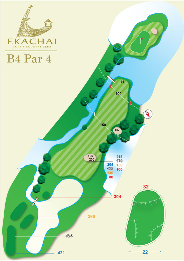 Ekachai Golf And Country Club Bangkok Thailand Course B Hole 4