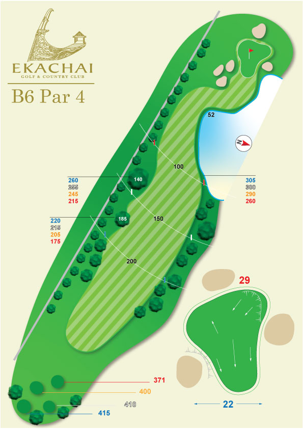 Ekachai Golf And Country Club Bangkok Thailand Course B Hole 6