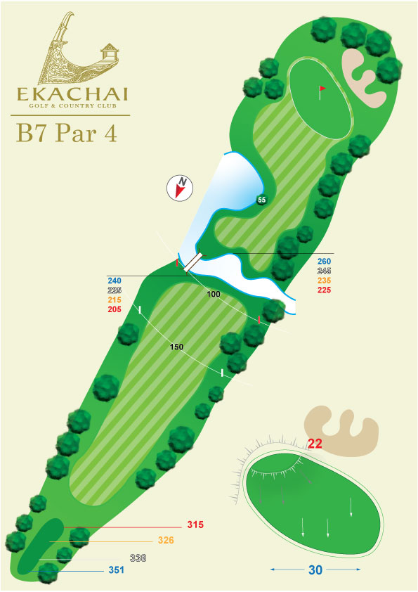Ekachai Golf And Country Club Bangkok Thailand Course B Hole 7