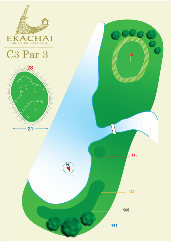 Ekachai Golf And Country Club Bangkok Thailand Course C Hole 3