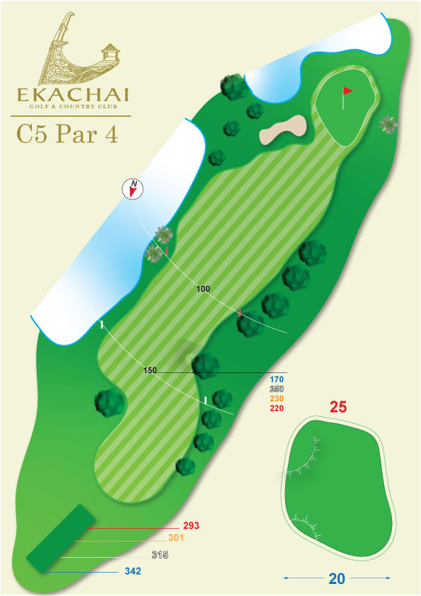 Ekachai Golf And Country Club Bangkok Thailand Course C Hole 5