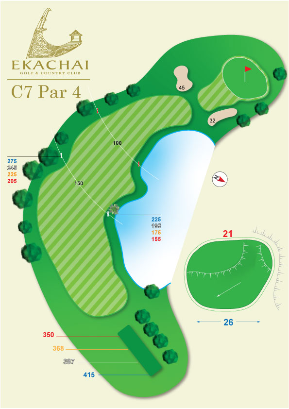 エカチャイ ゴルフ アンド カントリー クラブ バンコク タイ コース C ホール 7