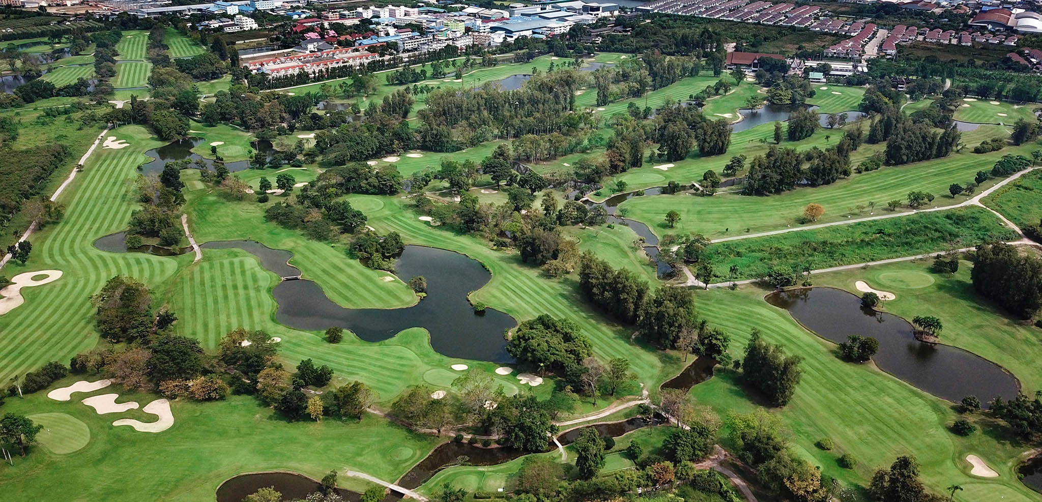 Ekachai golf and country club affordable course friendly family bangkok drone